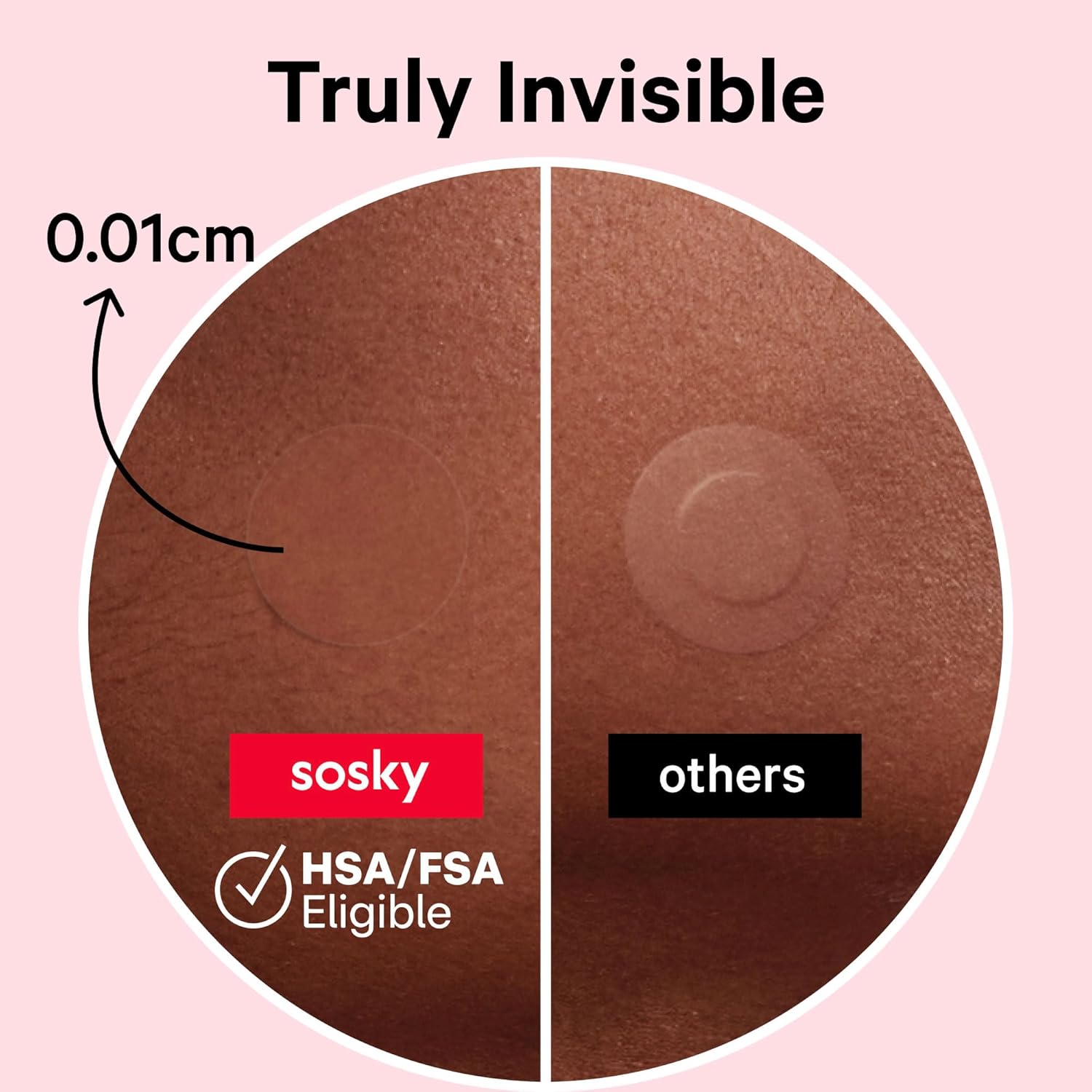 Sosky Pimple Patches - Invisible Hydrocolloid Acne Stickers with Salicylic Acid | 48 Count for Clear Skin
