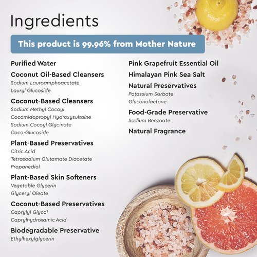 Puracy Body Wash - Natural Body Wash for Women, Men, Kids - Pure Plant Ingredients, Moisturizing Shower Gel, Body Soap for Dry Sensitive Skin, Gently Scented (Citrus Sea Salt, 12 oz/355 ml, 2 pack