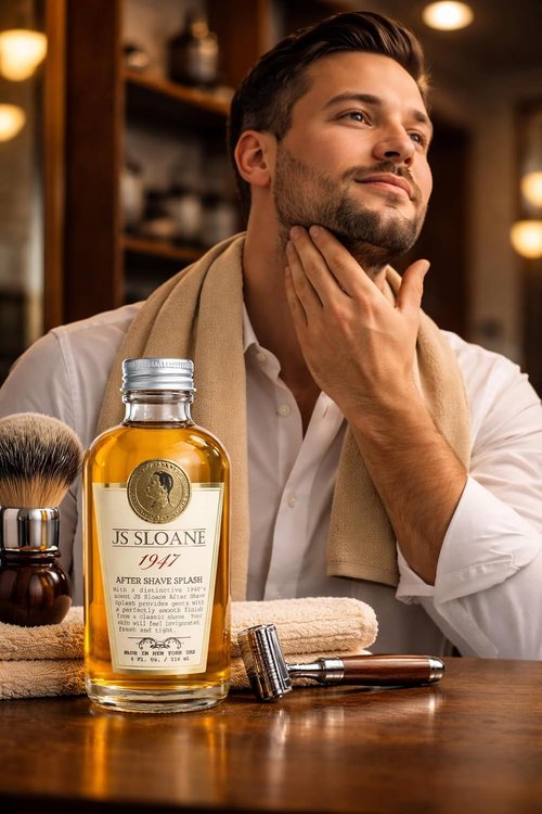 JS Sloane 1947 After Shave Splash for Men - Refreshing Barbershop Aftershave, 4 oz Signature Scent