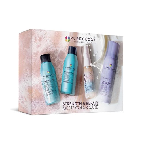 Pureology Hair Strengthening Discovery Kit - Strengthen & Nourish Damaged Color-Treated Hair | Sulfate-Free Shampoo, Conditioner & Treatment