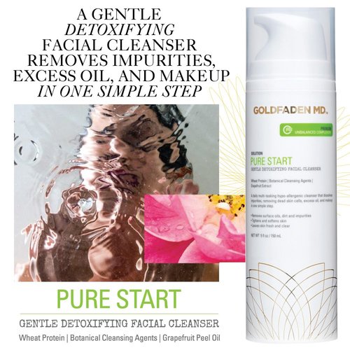 Goldfaden MD Pure Start Facial Cleanser - Gentle Detoxifying Formula | 5 Fl Oz
