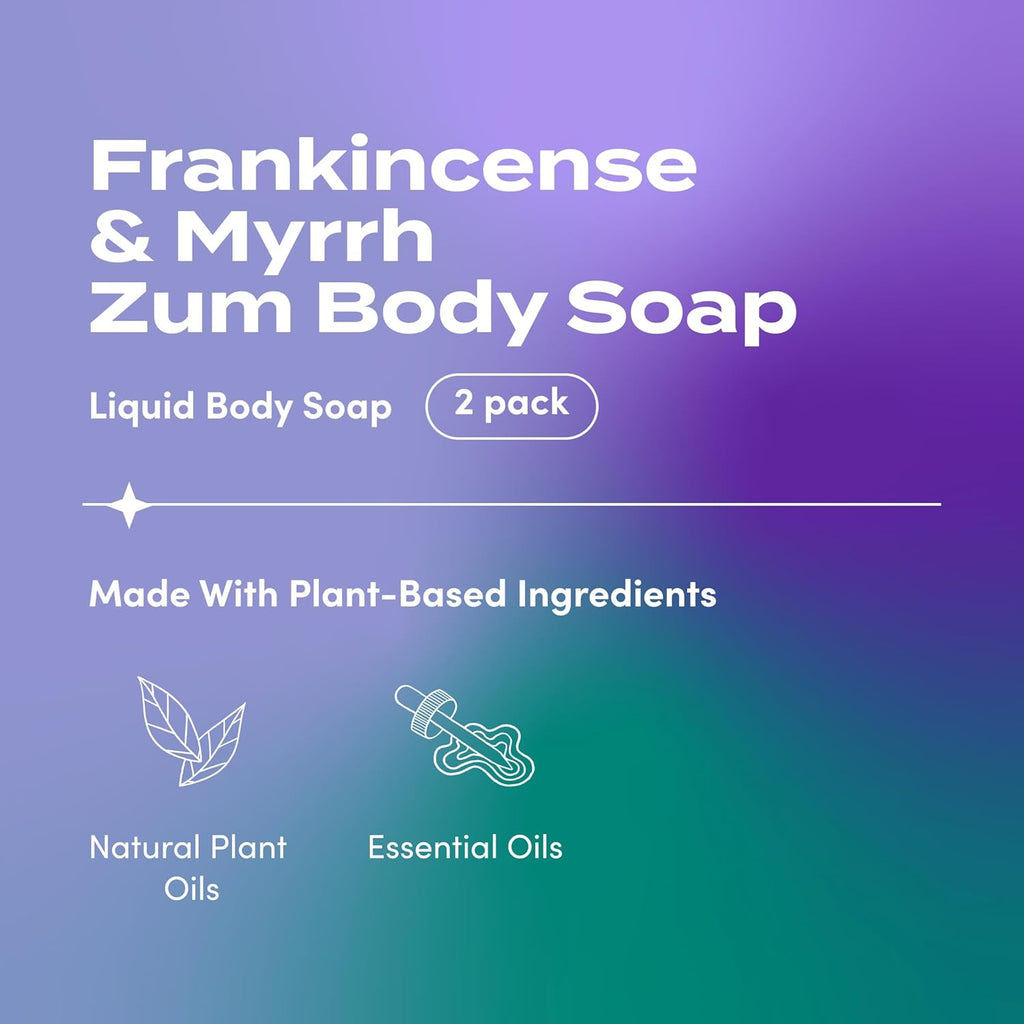 Zum Body Soap - Frankincense & Myrrh Scent - 16 Fl Oz | 2 Pack for Luxurious Skin Care