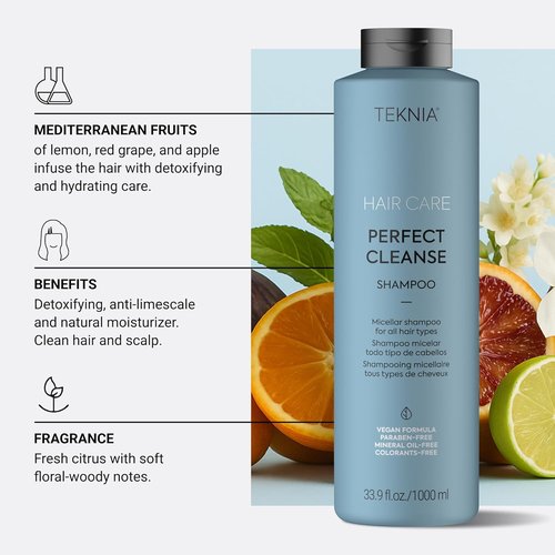 LAKMÉ Teknia Perfect Cleanse Shampoo - Deep Cleansing Clarifying Shampoo for Scalp & Hair Care