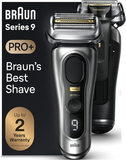 Braun Series 9 PRO+ Electric Razor - 5 Pro Shave Elements & Precision Trimmer | Wet & Dry, 60min Runtime