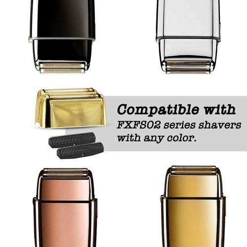 OXSITO 1Pack Golden Pro Replacement Foil and Cutters for Babylis FXFS02 Series MetalFX Double Foil Shavers