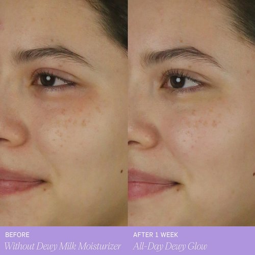 TATCHA The Dewy Milk Moisturizer, Travel-Sized | Mini Lightweight Face Cream - Oil-Balancing Hydration for Bouncy Skin & a Lasting Dewy Glow for Combo to Oily Skin | 15 ml/ 0.5 fl. oz.