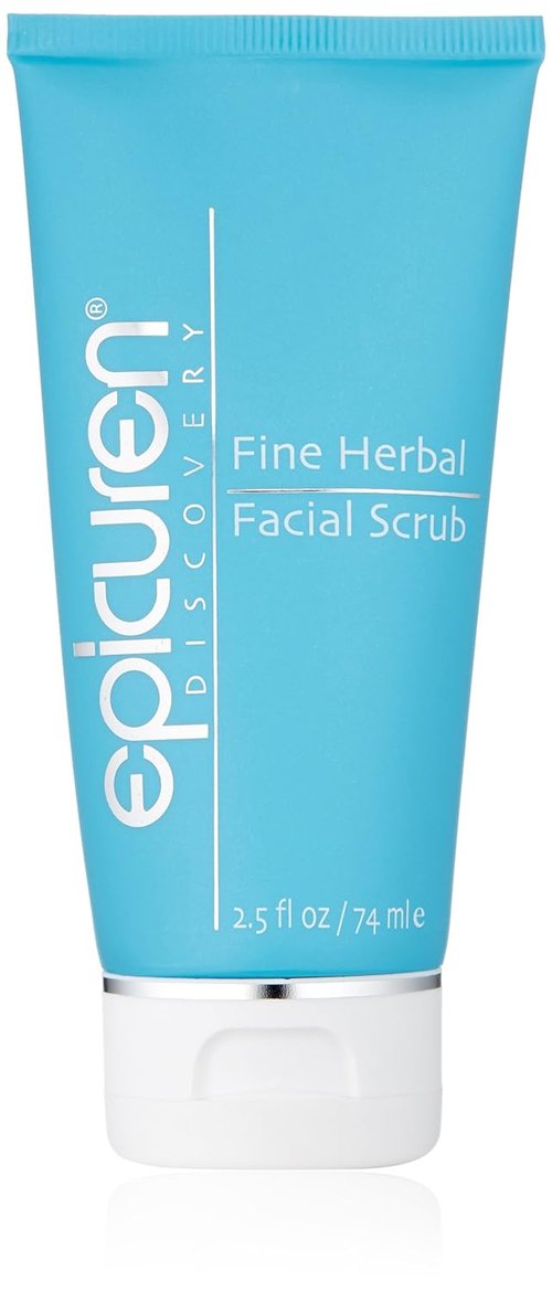 Epicuren Discovery Herbal Facial Scrub - Apricot Infused Exfoliating Formula | 2.5 Fl Oz