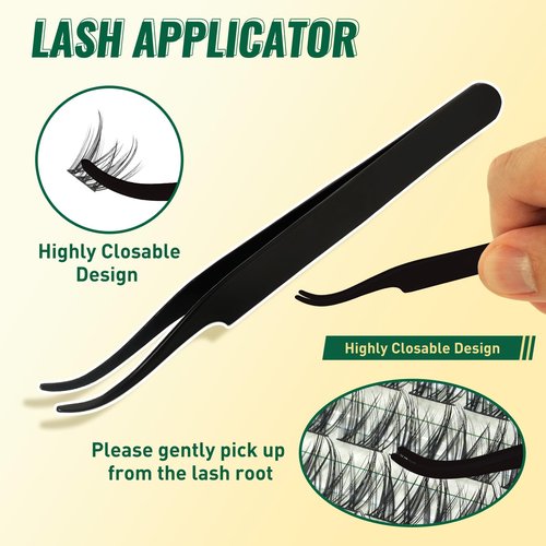 KEYYOULASH Lash Clusters Kit Thick 120pcs 8-18MIX Lash Extension Kit Volume Lash Clusters with Bond and Seal,Remover,Applicators for DIY Eyelash Clusters at Home (KY03 Kit)