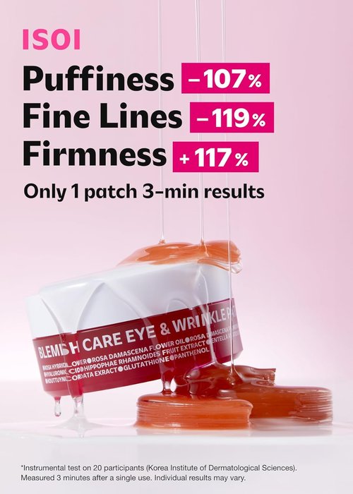 ISOI Blemish Care Under Eye Patch - Hydrating Gel Eye Masks for Dark Circles & Puffiness | 90 Pcs, 3.17 Oz
