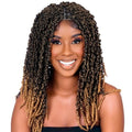 CECINILL Full Lace Wig Faux Locs Handmade Synthetic Curly Goddess Braids with Baby Hair 20 Inch (1B-27#)