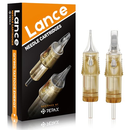PEPAX Lance Tattoo Needles Cartridge 1003RLL - 20Pcs Tattoo Cartridge Needles #10 Standard 3 Round Liner Tattoo Cartridges Diameter 0.30mm Long Taper 5.0mm Safety Membrane Permanent Makeup Machine