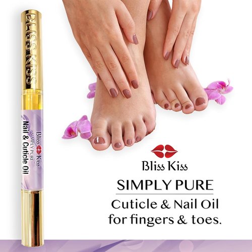 Bliss Kiss | Lavender Vanilla Nail Oil Cuticle Pen - Vitamin E & Jojoba for Stronger, Healthier Nails