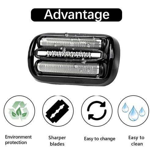 Braun 53B Replacement Head - Wet & Dry Foil and Cutter for Series 5 & 6 Electric Shavers