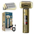 DSP Electric Shavers for Men, IPX6 Waterproof, Type-C, Rechargeable Shaver, 4-Blade Cutting System, Electric Foil Shaver, Travel Lock (Bronze)