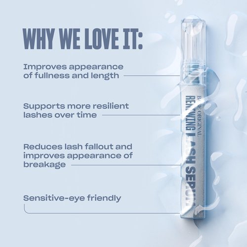 BABE ORIGINAL Renewing Lash Serum – Prostaglandin-Free, Peptide-Infused Gentle Lash Serum for Fuller, Longer-Looking Lashes, Lash Enhancing Treatment with Nourishing Botanicals, Vegan & Cruelty-Free