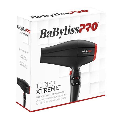 BaBylissPRO Turbo Xtreme Professional Hair Dryer - Fast Drying, Lightweight Design | Black