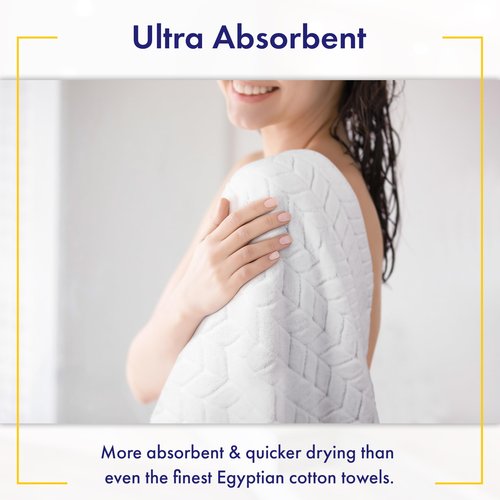 Alusa Home Ultra Soft & Stylish 700 GSM Luxury Washcloth Set (6 Piece - 13 x 13 in.) - 100% Zero-Twist, Long-Staple Cotton - Remarkably Absorbent Washcloths (White)