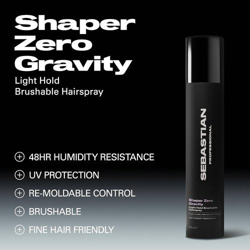 Sebastian Professional Shaper Zero Gravity Hairspray - Lightweight, Flexible Hold | Fast Drying for All Hair Types