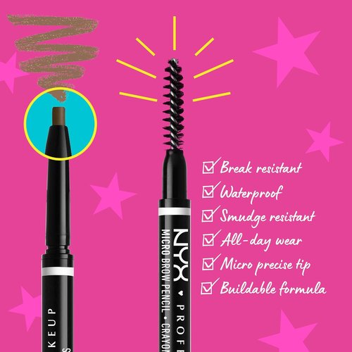 NYX PROFESSIONAL MAKEUP Micro Brow Pencil - Precise Eyebrow Definition in Ash Brown
