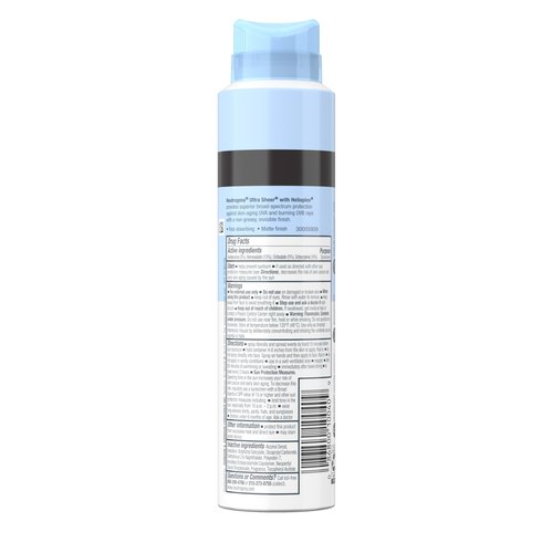 Neutrogena Ultra Sheer Body Mist Sunscreen Spray, Broad Spectrum SPF 70, Lightweight Spray Sunscreen, Non-Greasy & Water Resistant, Oil-Free & Non-Comedogenic UVA/UVB, 5 oz, Pack of 3