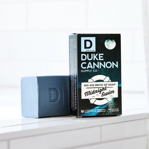 Duke Cannon Supply Co. Big Brick of Soap for Men – Midnight Swim Fresh Water Scent, Extra Large 10 oz Bars, 3-Pack