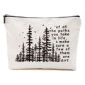 DHKG Hiking Gifts Camping Gifts Forest Inspirational Makeup Bag Cosmetic Bag Zipper Pouch Christmas Thanksgiving Birthday Travel Gifts for Travelers Women Bestie Friend Nature Lover Sister Aunt