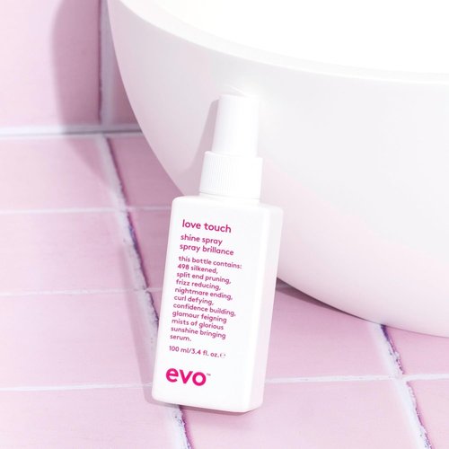 EVO Love Touch Hair Shine Spray - Lightweight, High Gloss & Frizz Control for All Hair Types | 3.4 fl oz