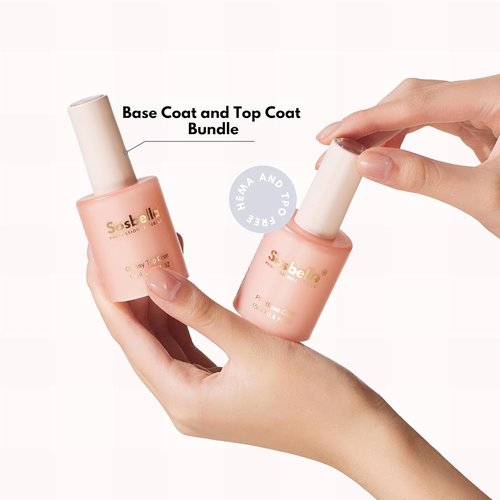Pro Base Coat & Glossy Top Coat Set | Long Lasting, Chip Resistant Gel Polish Duo - 15ml Each