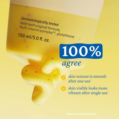 belif Super Knights Glow Radiance Cleansing Mask, Korean Skincare with Multi-Vitamin Complex & Glutathione – Radiance & Even Skin Tone (150 ml / 5.0 fl. oz.)