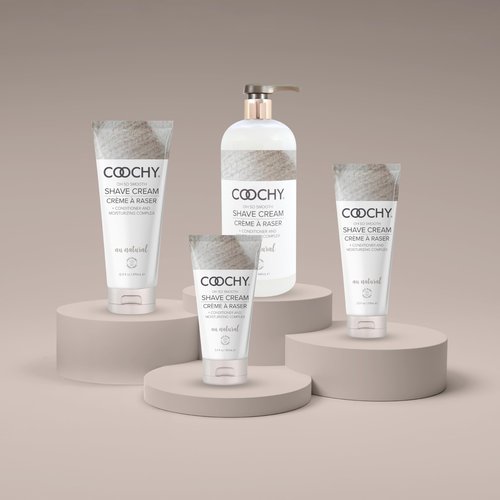 Coochy Shave Cream - Moisturizing Shave Lotion - Gentle Intimate Shaving Cream - For Bikini Area, Underarms, Legs & More - Rash-Free, Hydrating Formula - Au Natural, 32 oz