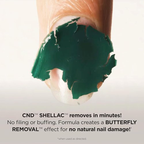 CND Shellac Gel Nail Polish - Long-Lasting Gray/Silver Color with Curve-Hugging Brush | 0.25 fl oz