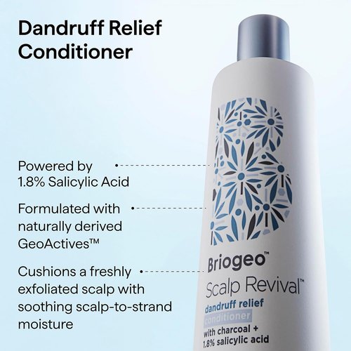 Briogeo Scalp Revival Conditioner - Dandruff Relief with Charcoal & Salicylic Acid | Color-Safe, Vegan | 8.4 fl oz