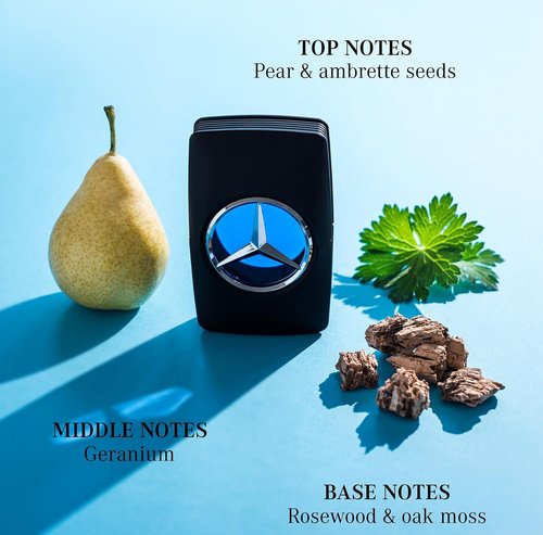 Mercedes Benz Man - Aromatic Woody Fruity Eau de Toilette for Men - Long Lasting Cologne - 1 oz