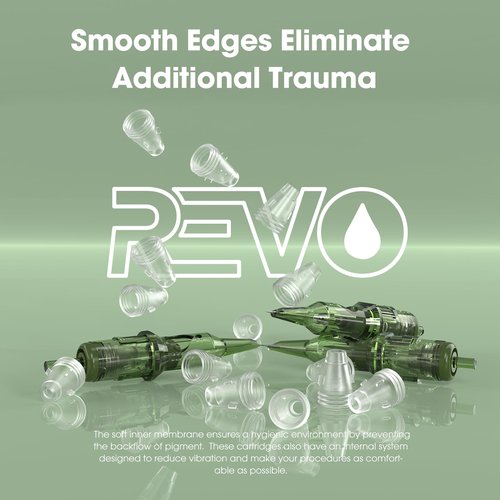 INKin REVO Tattoo Cartridge Needles, Professional Tattoo Needles With Re-Define Precision #12 Standard 0.35mm Round Liner 7RL, Upgraded Design Durable Needle Cartridges for Tattooing 20Pcs(R1207RL)
