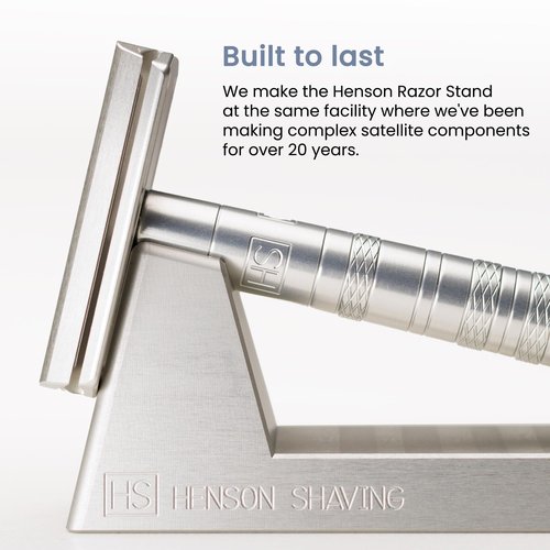 The Henson Razor Stand - Lightweight and Highly Durable Safety Razor Stand for Men and Women - Aluminum Razor Holder Designed for Henson AL13, Henson AL13-M, Henson Ti22