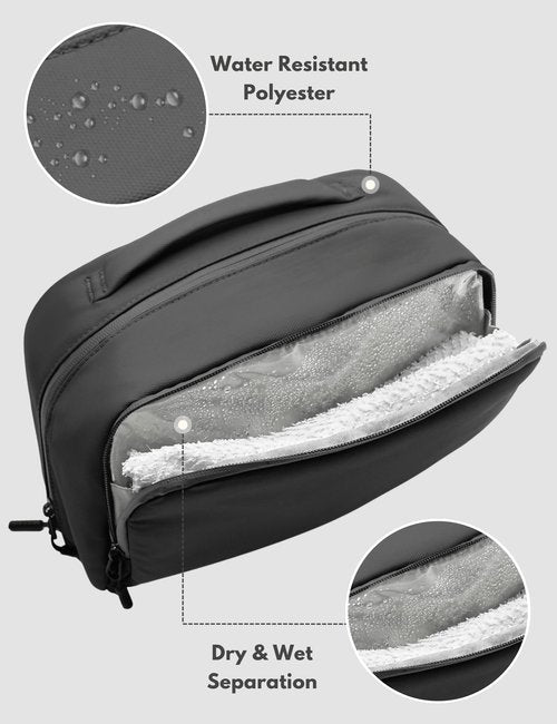 Oaque Large Hanging Travel Toiletry Bag for Men Women, 6L Dopp Kit Wide Open Cosmetic Makeup Bag Water-resistant Bathroom Shower Bags for Toiletries, Grooming, Shaving Organizer Bag