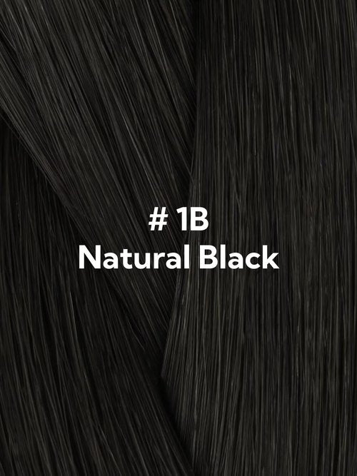 HOTBANANA Invisi Edge Tape in Hair Extensions Human Hair, 10inch 30g 10pcs Invisible & 10pcs Classic Natural Black Seamless Tape in Hair Extensions Straight Injected
