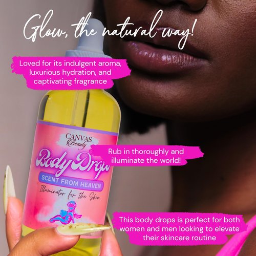 Canvas Beauty Body Drops, Scent From Heaven - With Coconut Oil, Jojoba Oil & Vitamin E