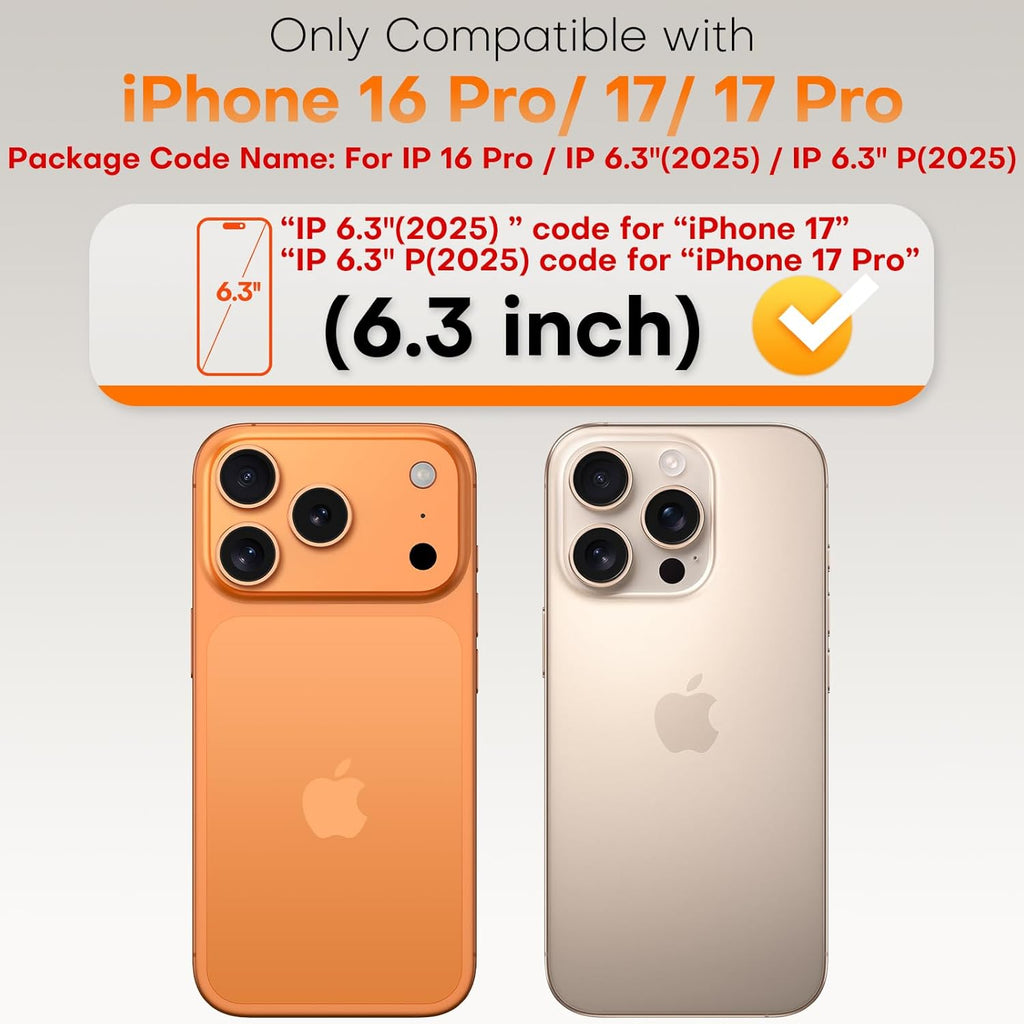 TOCOL iPhone 17 Screen Protector - 9H Hardness Military Grade Shatterproof HD Glass | Full Coverage 2 Pack