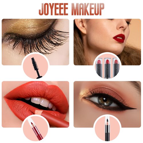 Joyeee All-in-One Makeup Gift Set Carry All Makeup Kit Women Full Kit With Makeup Bag Concealer Lipgloss Lipstick Blush Foundation Face Powder Eyeshadow Palette Cosmetic Palette #8