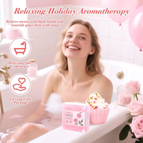 Birthday Gifts for Women Happy Birthday Gift Basket Unique Pink Birthday Gift Box for Women Relaxing Spa Self Care Gifts with Blanket for Mom Her Wife Grandma Girlfriend Coworker