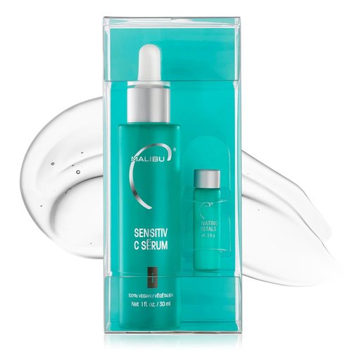Malibu C Sensitiv C Face Serum - Brightening Vitamin C Serum for Sensitive Skin | Balances & Protects (1 fl oz)