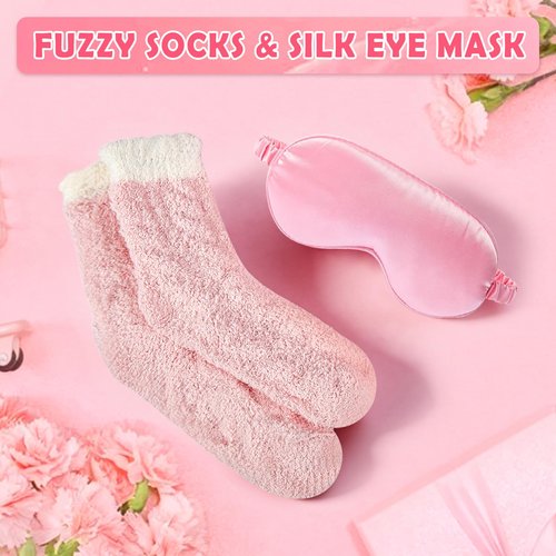 Gifts for Women, Cozy Self Care Gift Set for Her with Blanket, 12oz Insulated Mug & Socks, Thoughtful Birthday Gift for Mom, Wife, Girlfriend or Best Friend