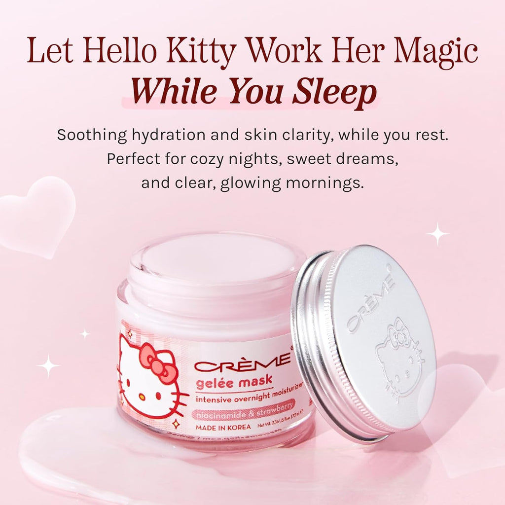The Crème Shop Hello Kitty Gelée Mask - Klean Beauty Hydrating Formula for Glowing Skin