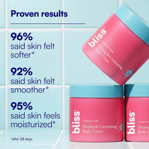 Bliss Fabgirl Firm Body Cream - Hydrating Skin Tightening Lotion with Collagen & Caffeine | Improves Elasticity & Smoothness