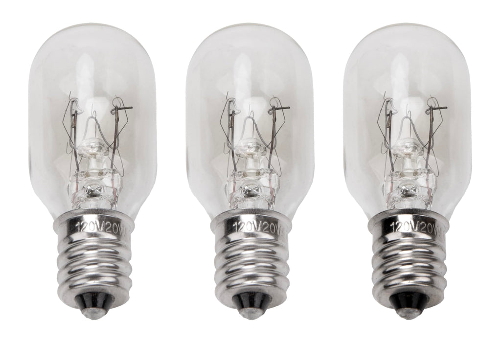 ZTTM 20W, 120V Incandescent Bulb Replacement, Suitable for Conair RP34B Illuminated Makeup Mirror, E12 Candle Holder Base, 2700K (20W 120V Bulb*3)