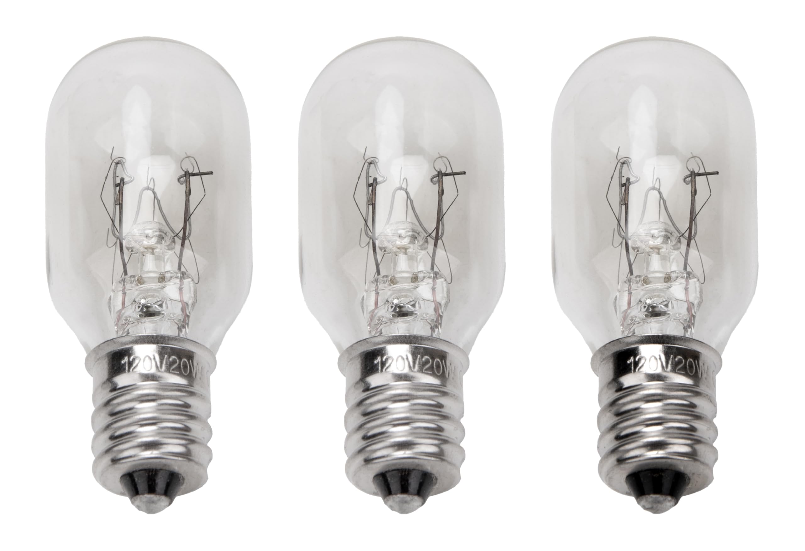 ZTTM 20W, 120V Incandescent Bulb Replacement, Suitable for Conair RP34B Illuminated Makeup Mirror, E12 Candle Holder Base, 2700K (20W 120V Bulb*3)
