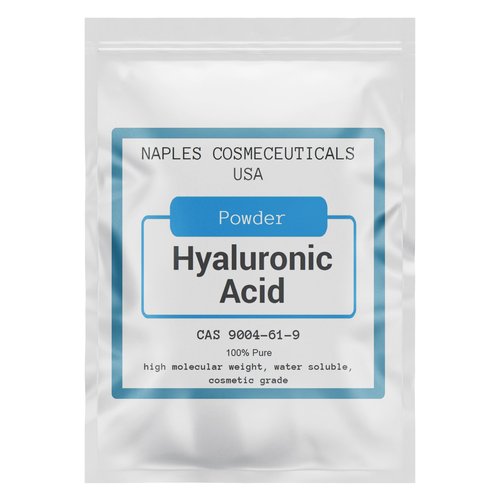 Hyaluronic Acid Powder Pure High Molecular Weight Cosmetic Grade Water Soluble Sodium Hyaluronate for Skin Face Cosmetic Applications Make Your Own Serum