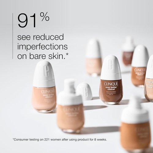 Clinique Full Coverage Hydrating Foundation Serum - SPF 25 with Vitamin C & Hyaluronic Acid for Oily Skin