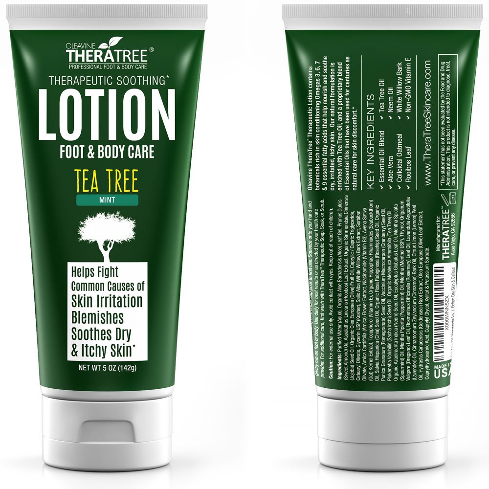 TheraTree Tea Tree Oil Lotion - Soothing Moisturizer with Neem Oil & Aloe Vera for Dry Skin | 5 oz